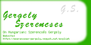 gergely szerencses business card